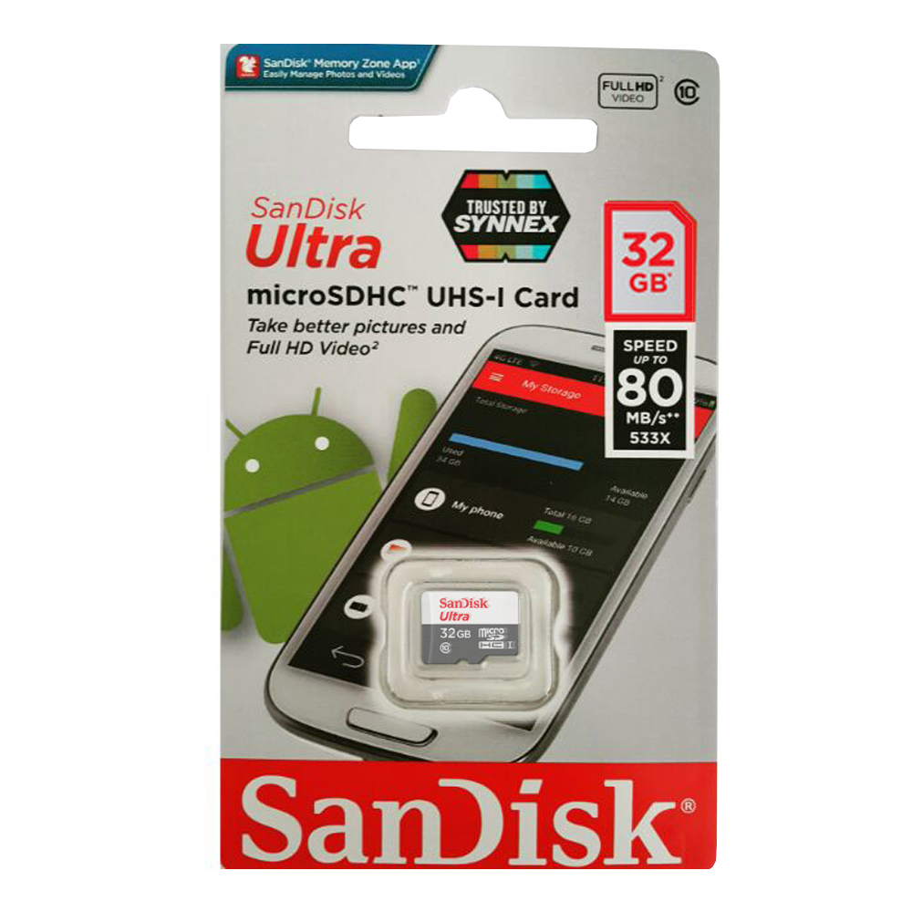 SANDISK ULTRA MICRO SDHC UHS-I 32GB CLASS10 80MB/533X